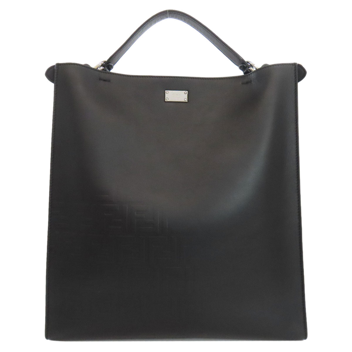 Fendi Handbag Calfskin Peekaboo Rite 2Way Women Black Travel Bag