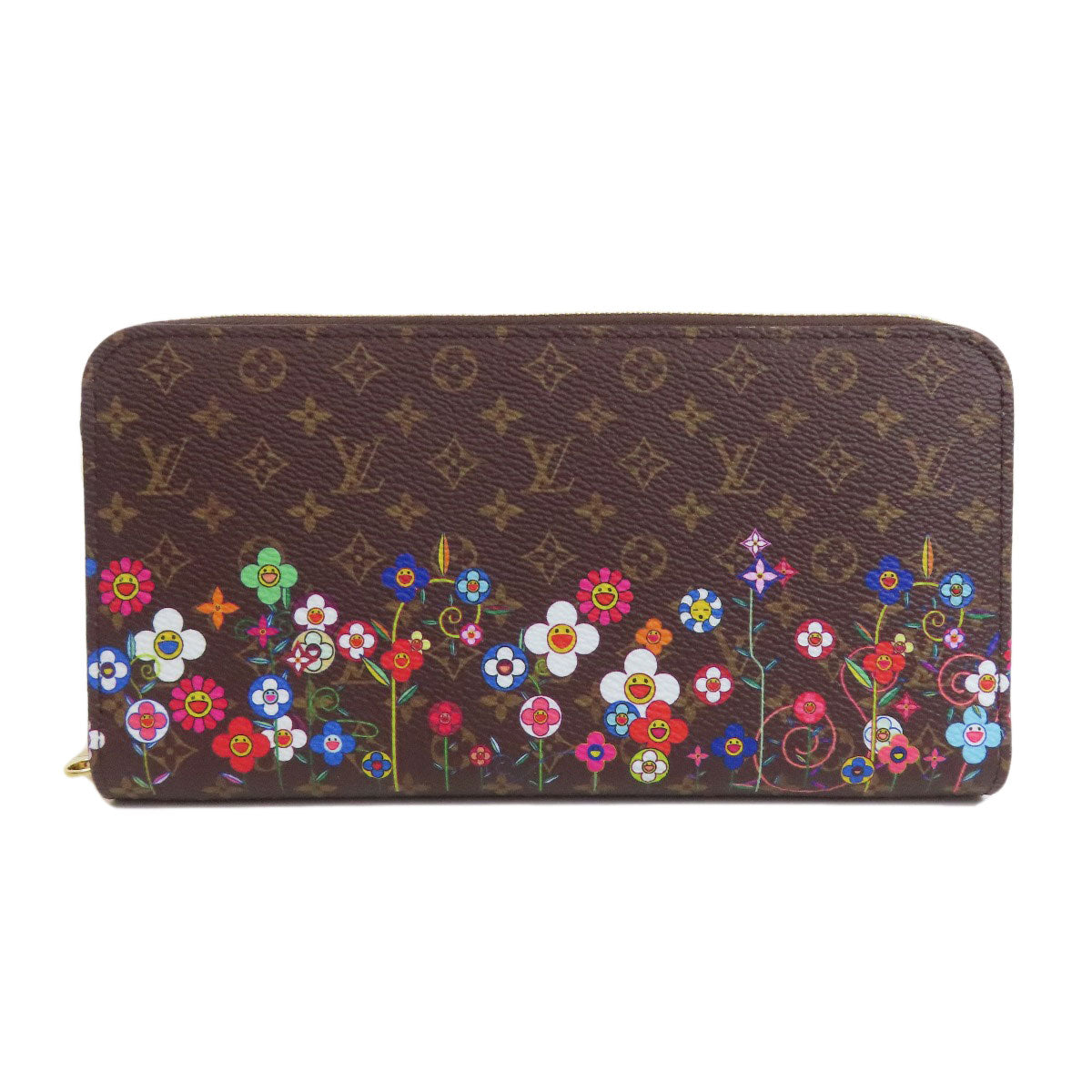 Louis Vuitton Long Purse M14162 Takashi Murakami Monogram Canvas Brown Wallet Case