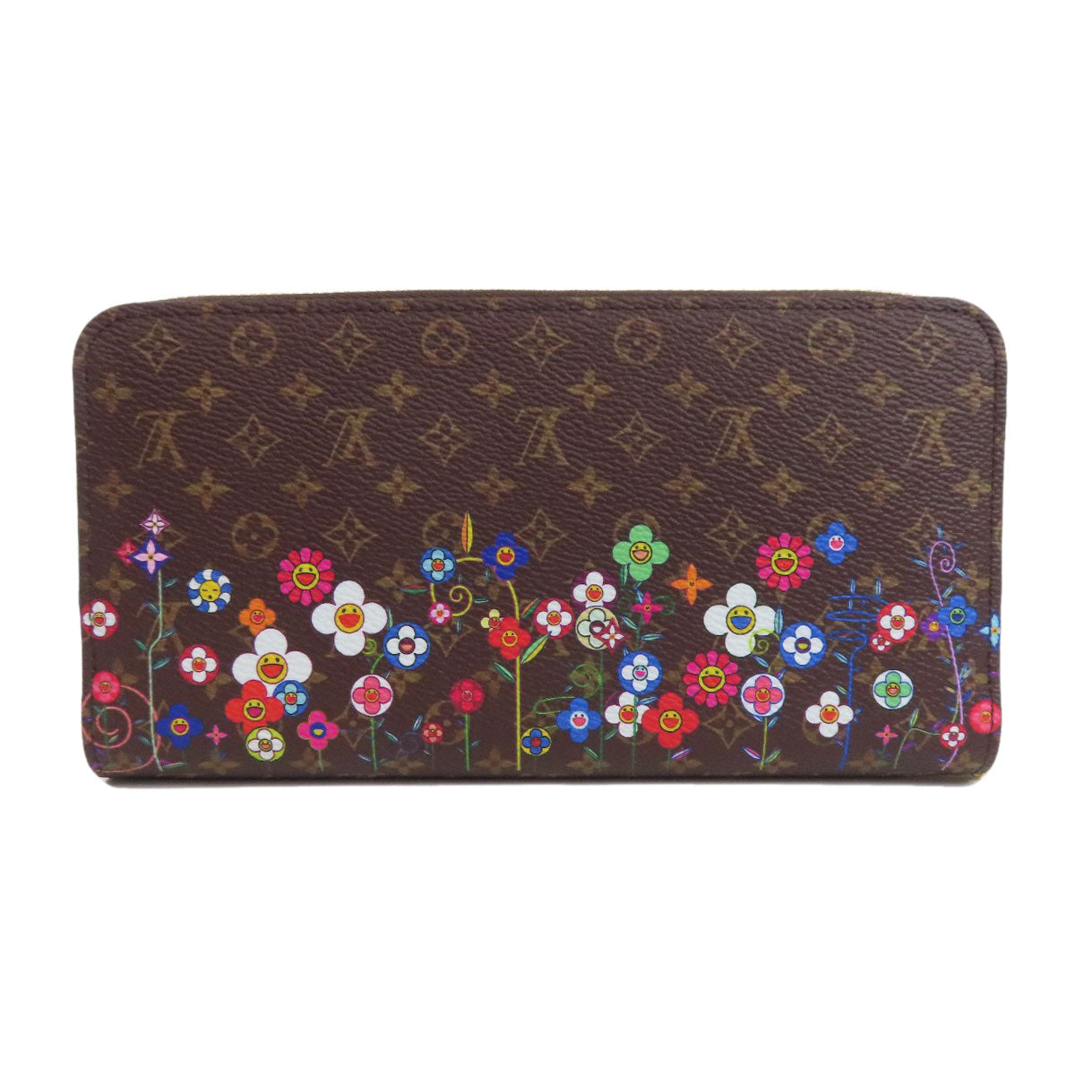 Louis Vuitton Long Purse M14162 Takashi Murakami Monogram Canvas Brown Wallet Case