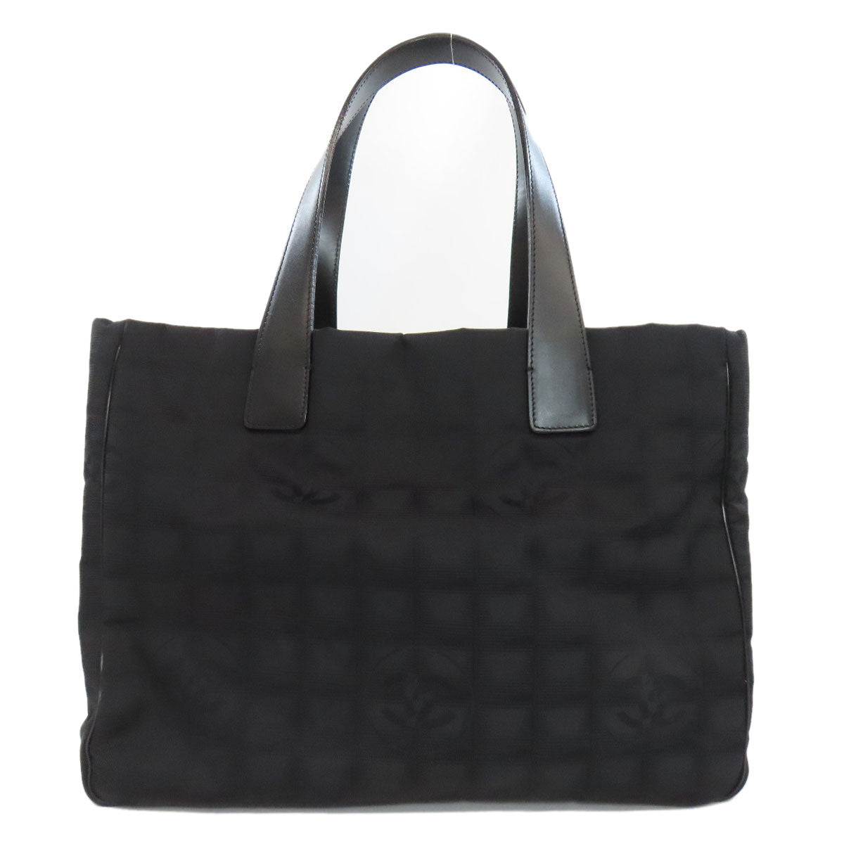 Chanel Nylon jacquard New Line Black MM Travel Bag