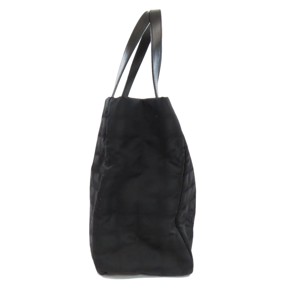 Chanel Nylon jacquard New Line Black MM Travel Bag