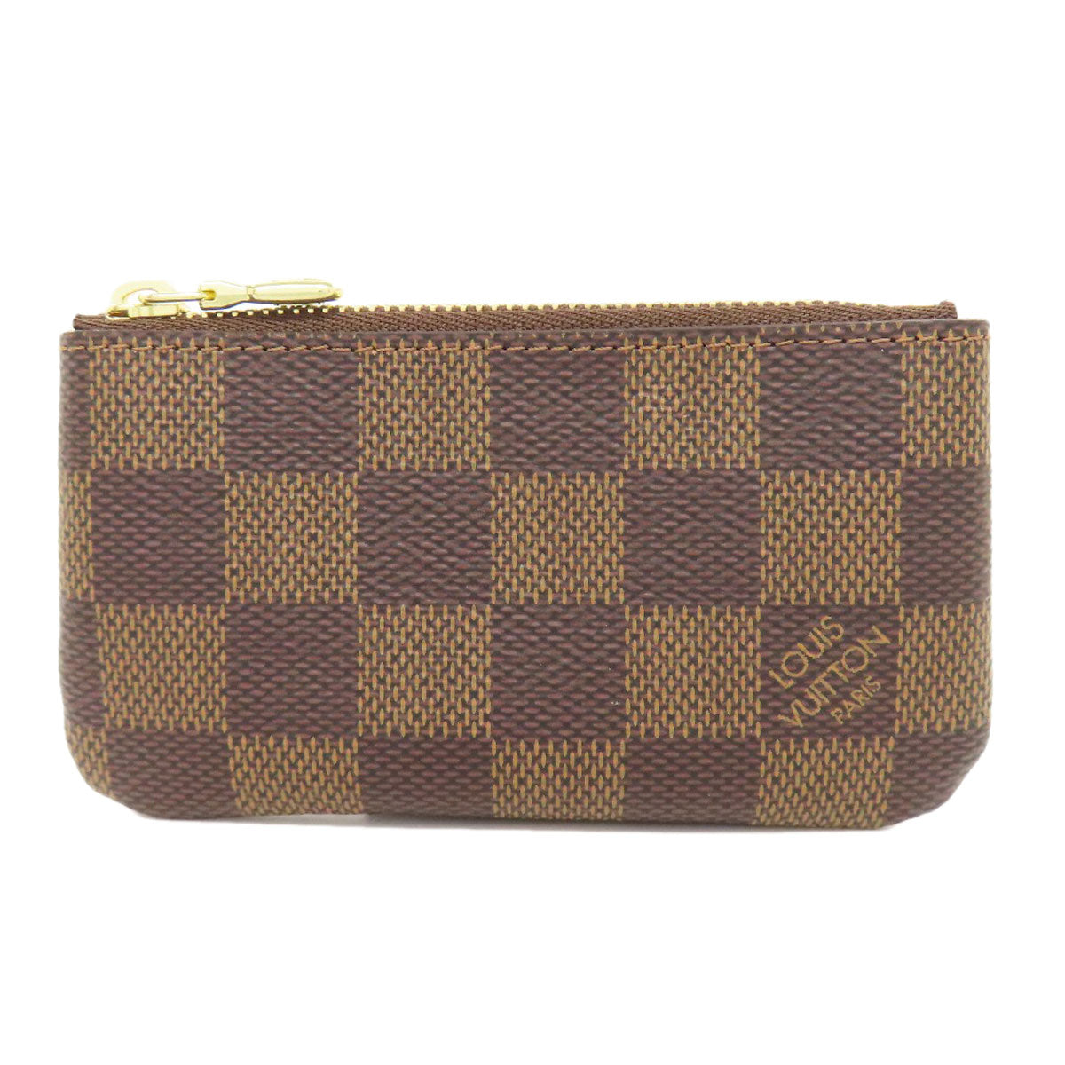 Louis Vuitton Coin N62658 Damier Pochette Kle Canvas Brown Clutch Bag