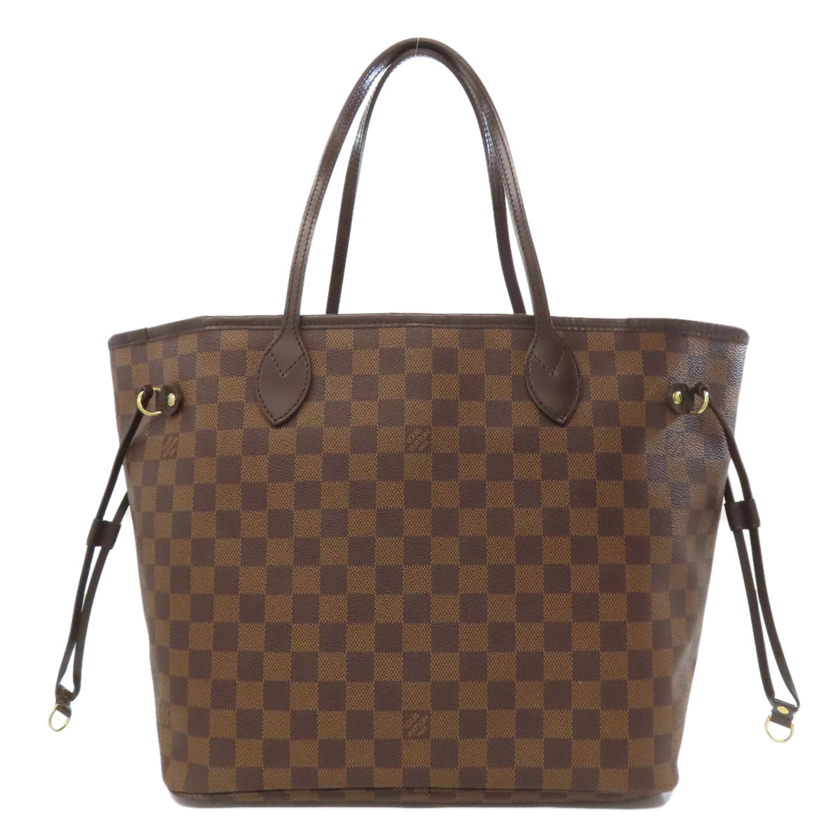 Louis Vuitton N51105 Damier Neverfull MM Old Canvas Brown Tote Bag