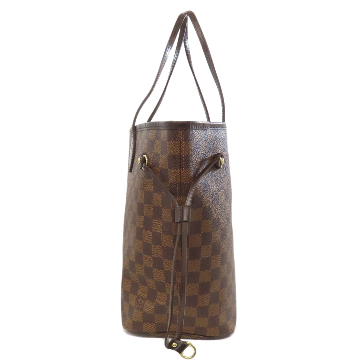 Louis Vuitton N51105 Damier Neverfull MM Old Canvas Brown Tote Bag