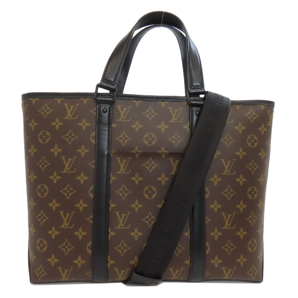 Louis Vuitton M45734 macacer Weekend PM Monogram Brown Tote Bag
