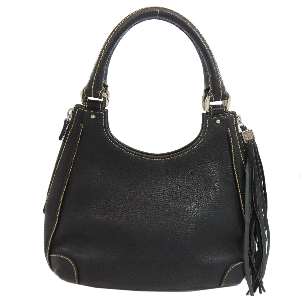 Chanel Calfskin logo Black Handbag