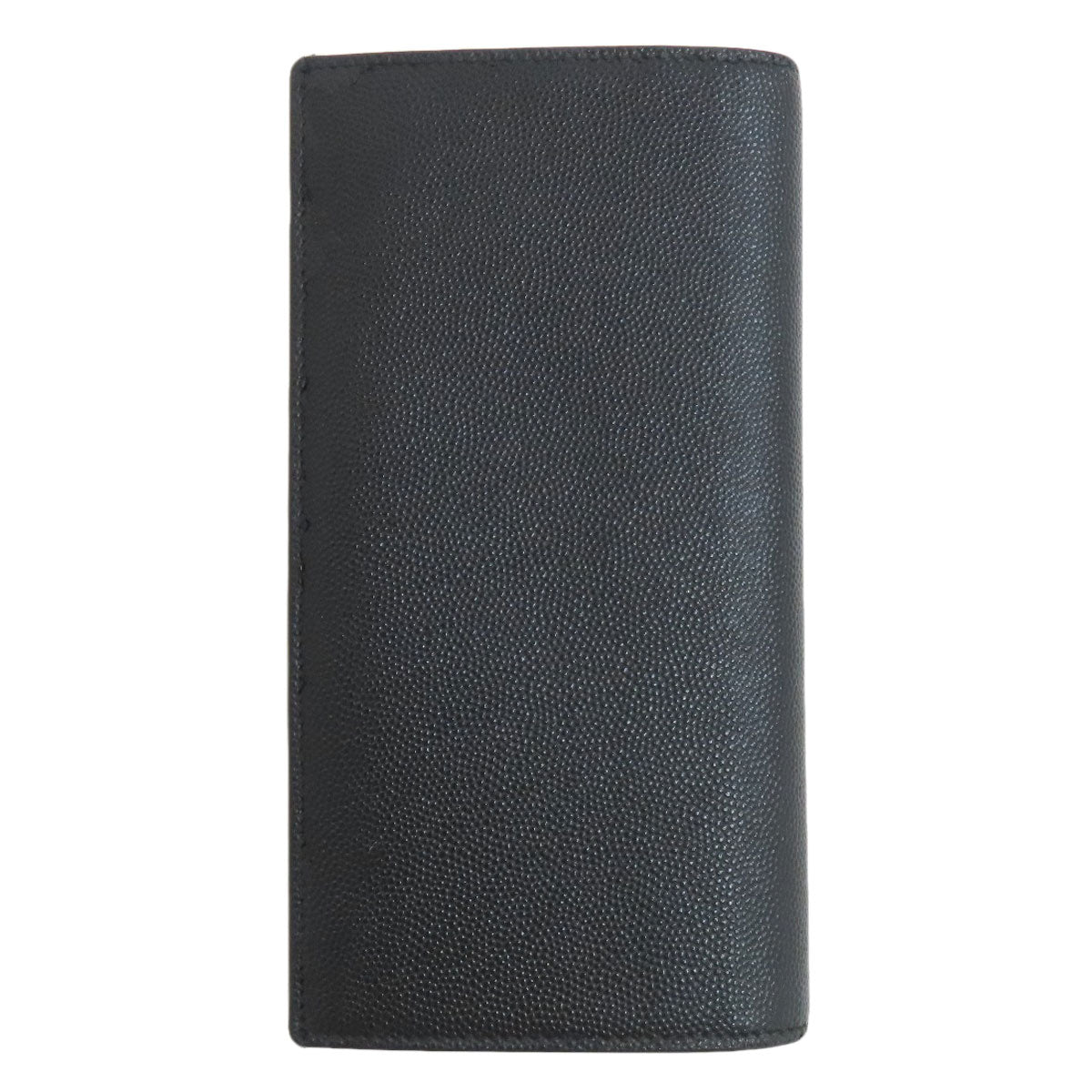 Saint Long Wallet Purse Simple Design Mens Leather Black Travel Bag