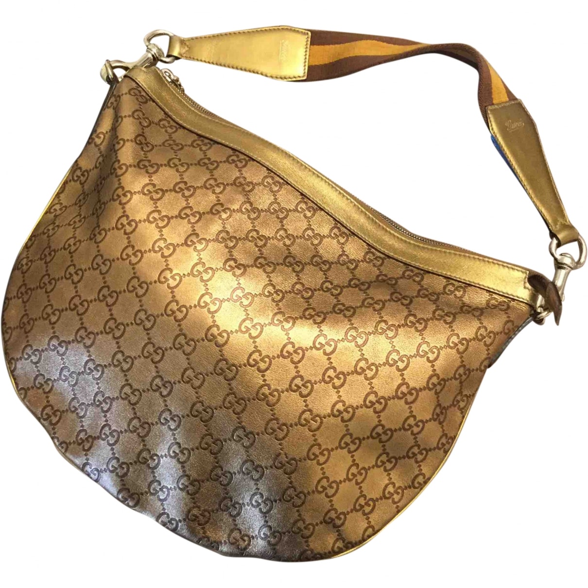 Gucci gold leather handbag
