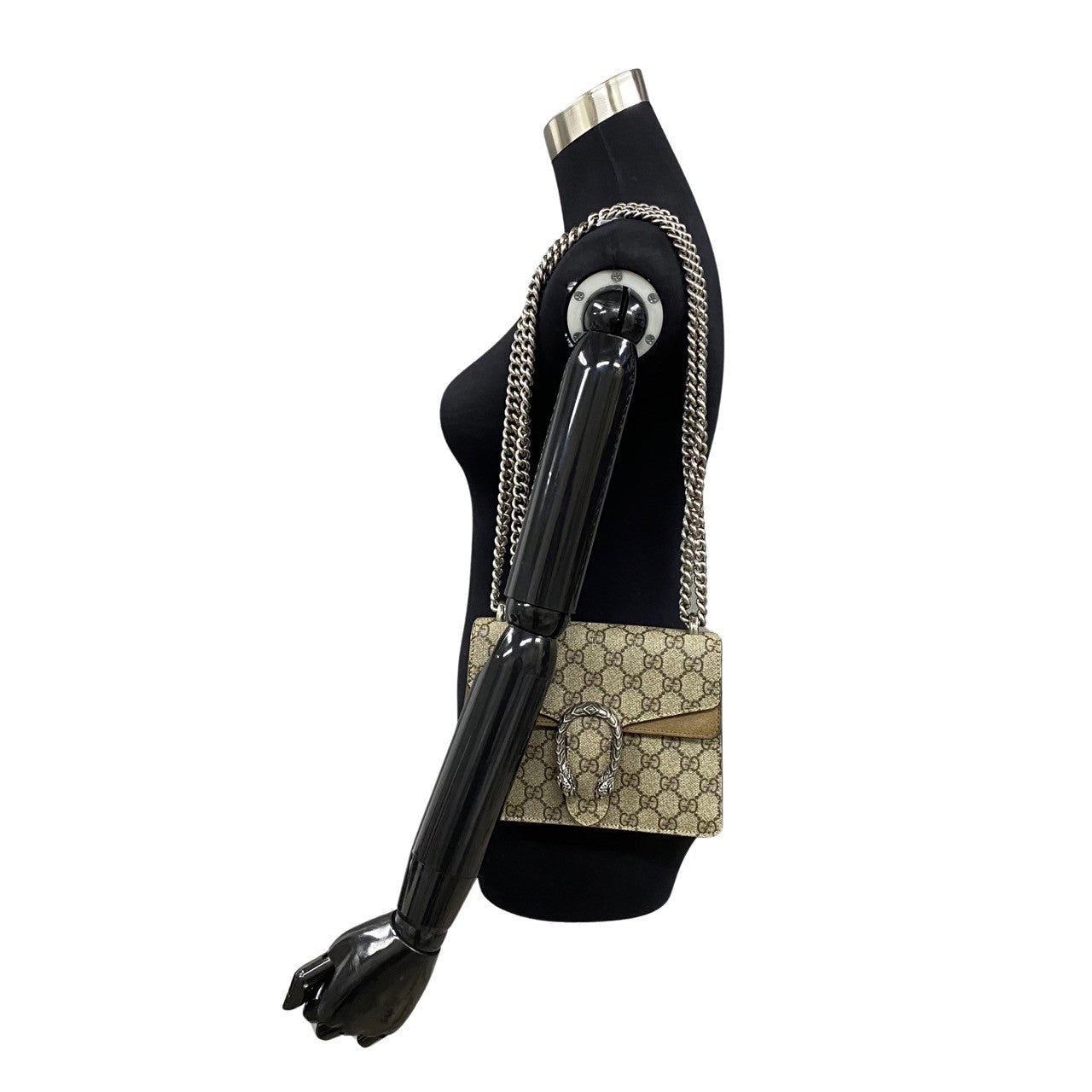 Gucci PVC GG Dionysus Monogram Leather Brown Shoulder Bag