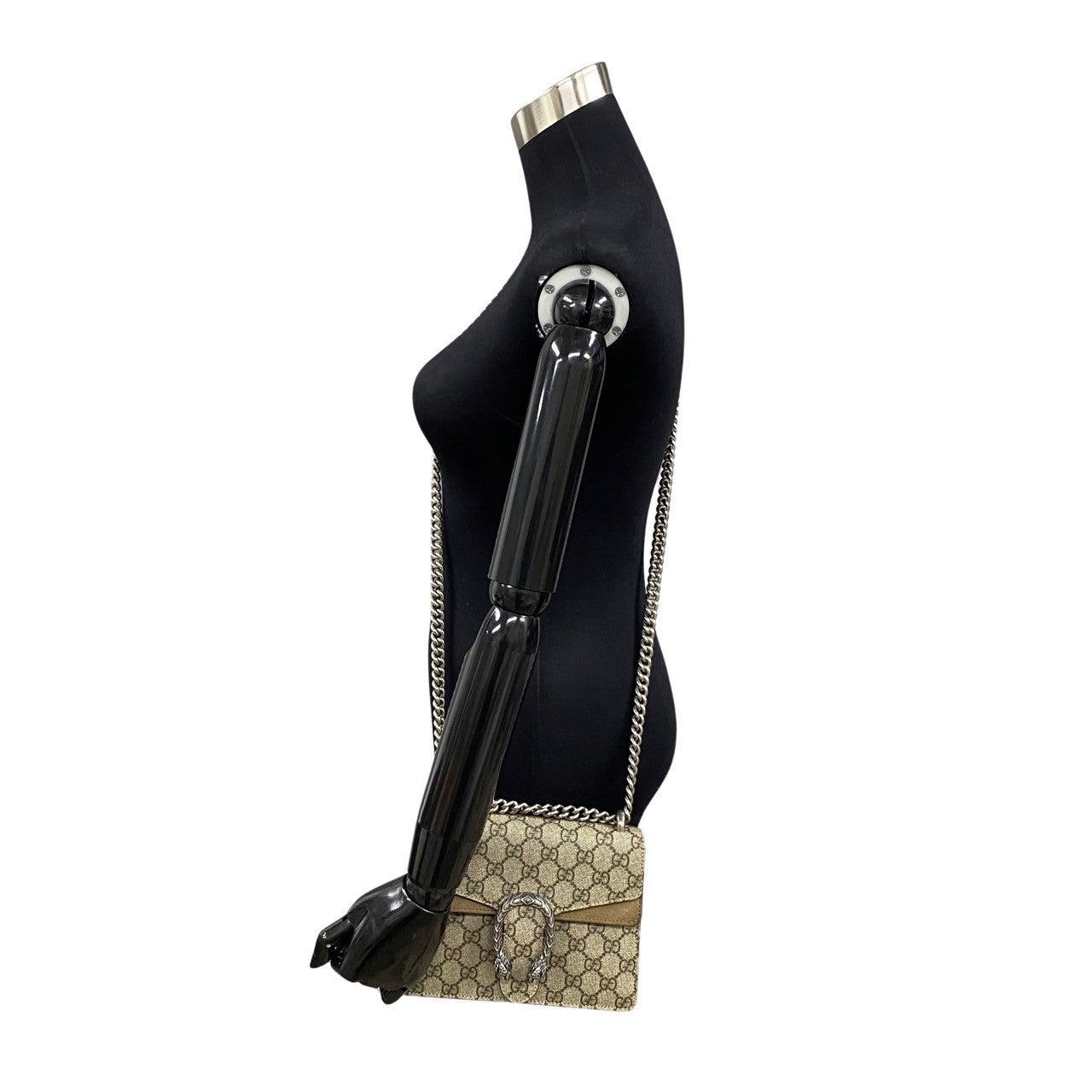 Gucci PVC GG Dionysus Monogram Leather Brown Shoulder Bag