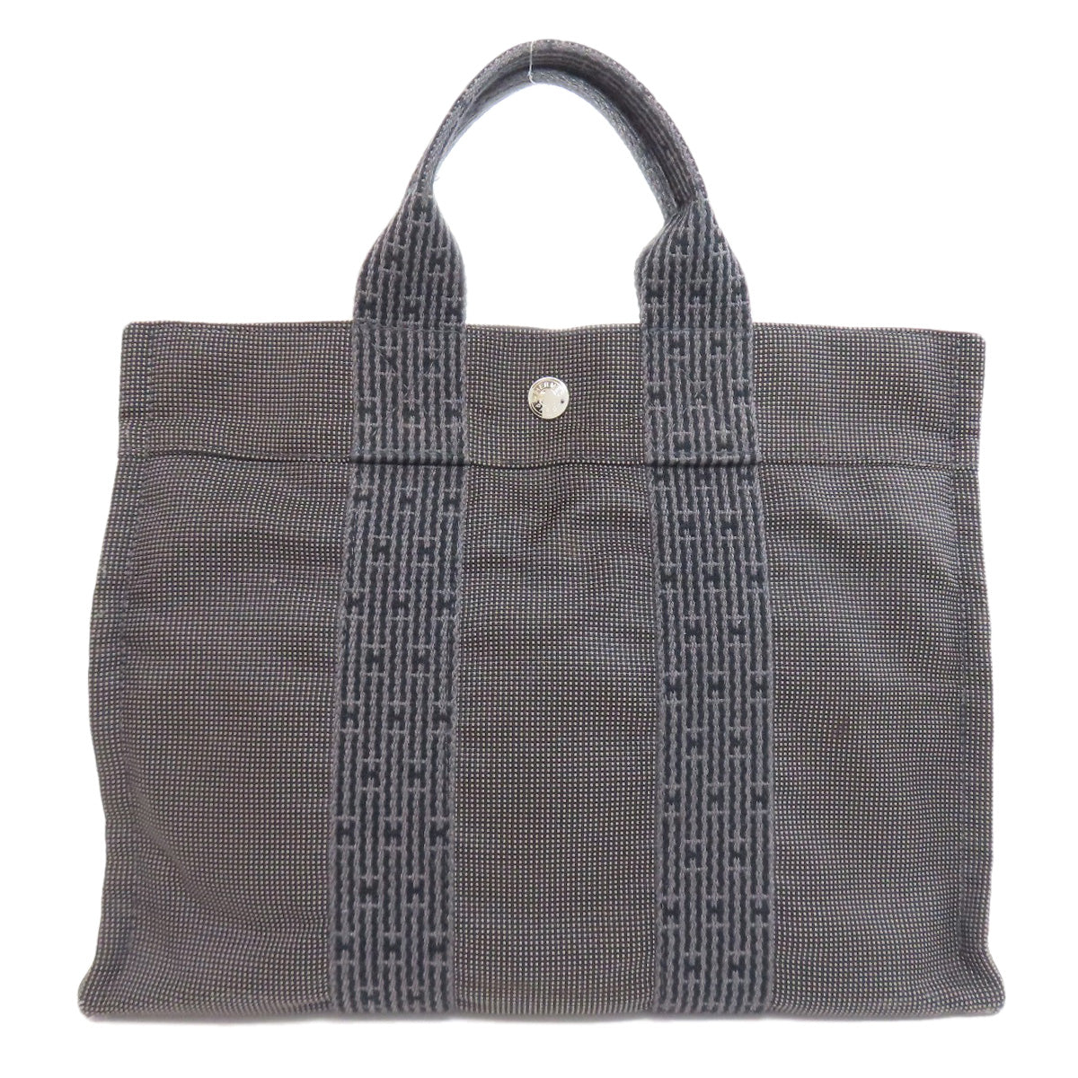 Hermes Handbag Her Line Tote Pm Canvas Gray Tote Bag 75505007
