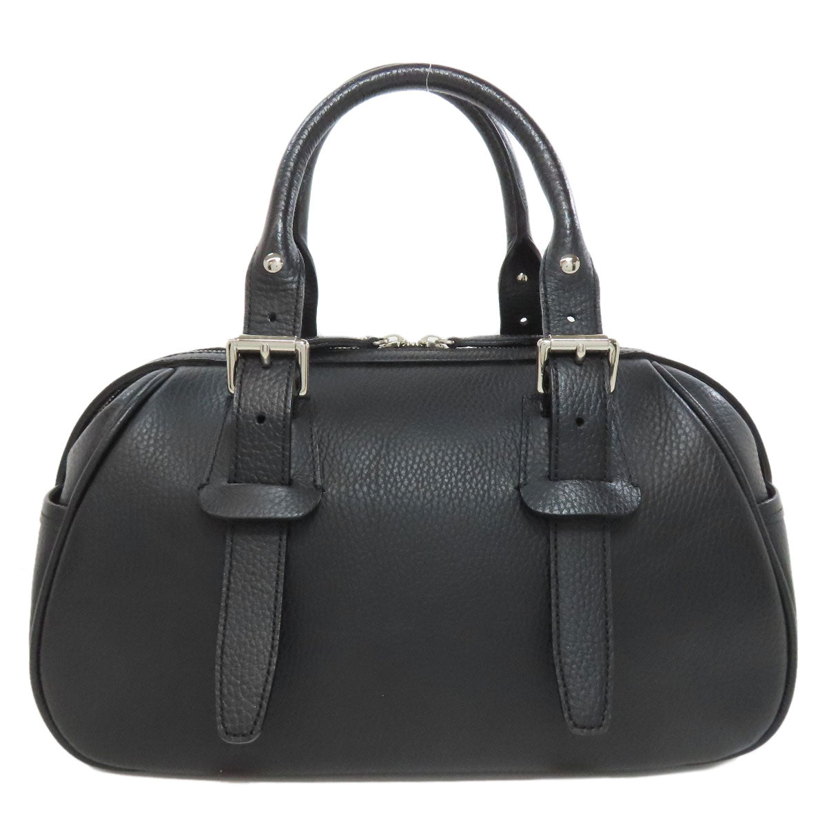 Burberry Tote Bag Boston Duffel Bag Leather Black Mini