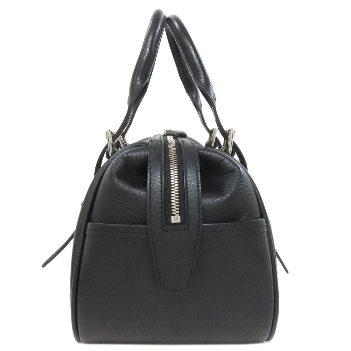 Burberry Tote Bag Boston Duffel Bag Leather Black Mini