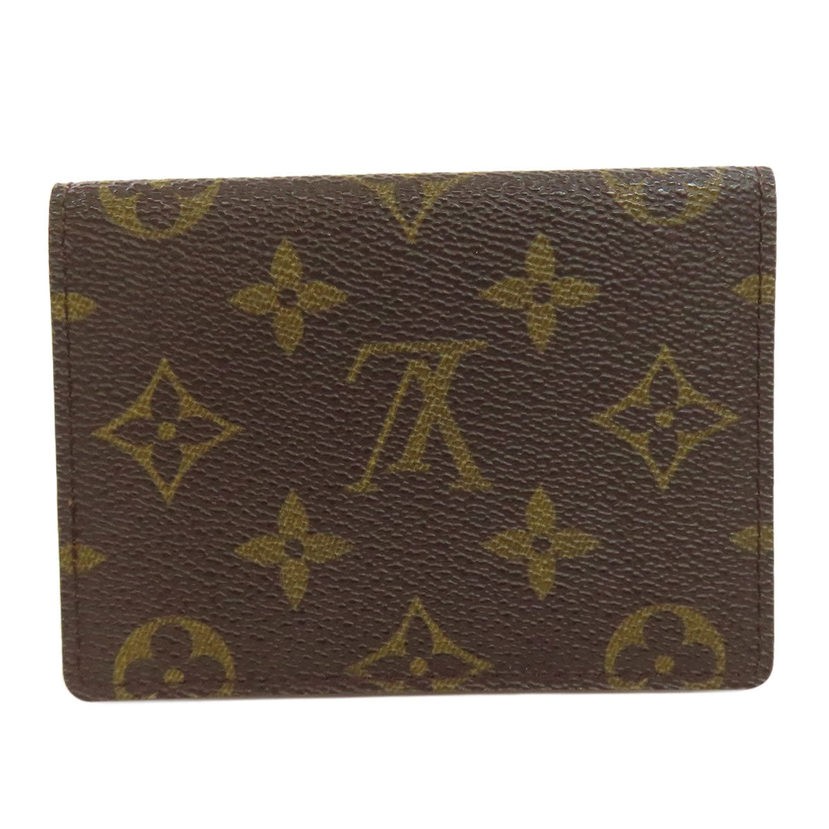 Louis Vuitton M60533 Porto 2 Cult Vertical Monogram Canvas Brown Wallet Case