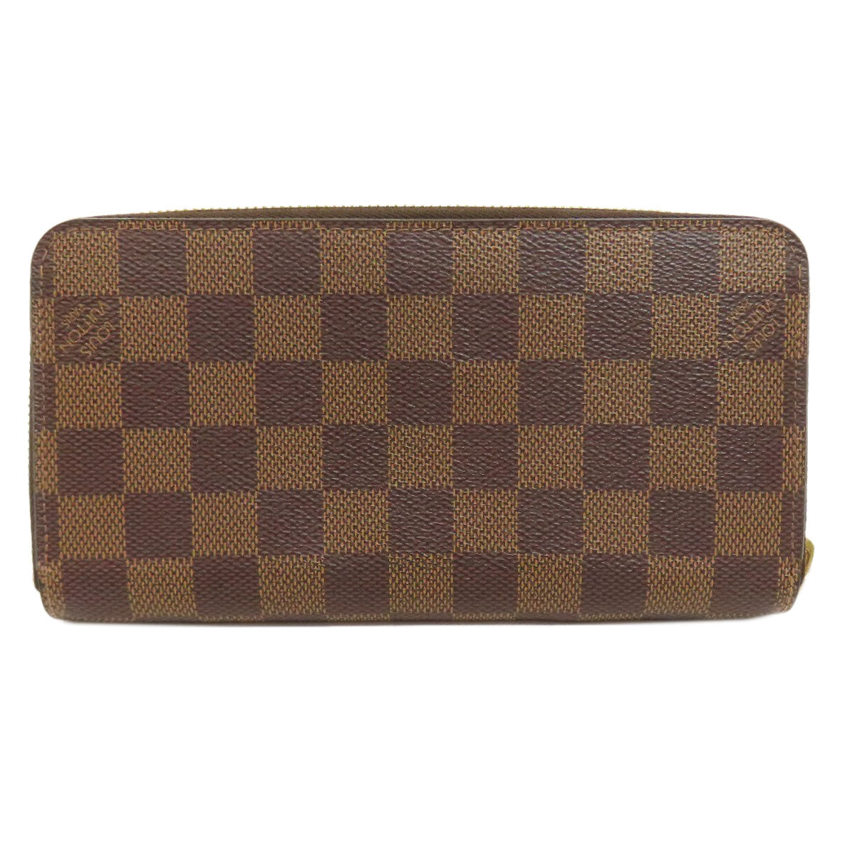 Louis Vuitton Long Purse N41661 Damier Zippy Canvas Brown Wallet Case 2
