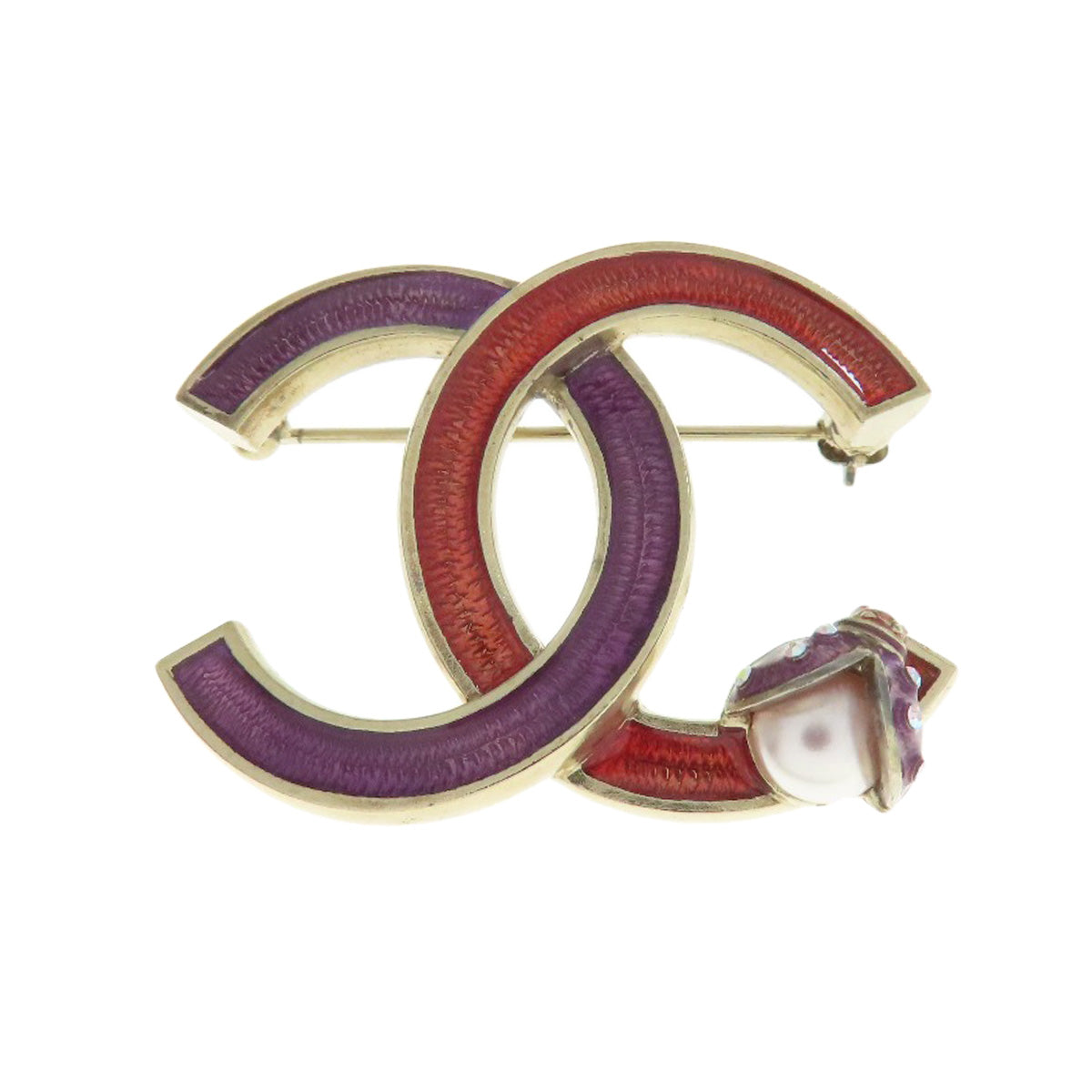 Chanel Brooch Red Handbag