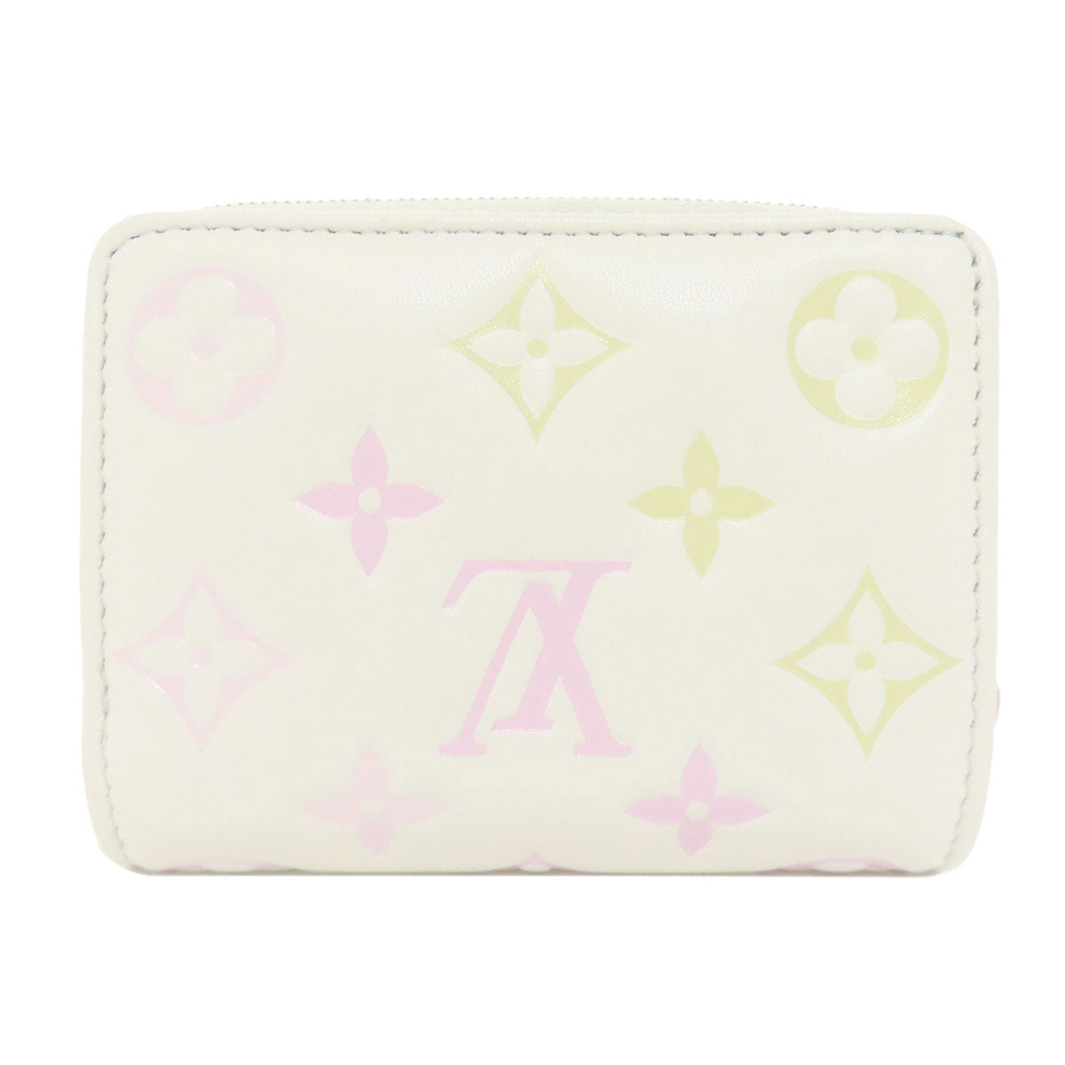 Louis Vuitton Bifold M11909 Portefeuille ELoup Flower Monogram Calfskin White Wallet Case