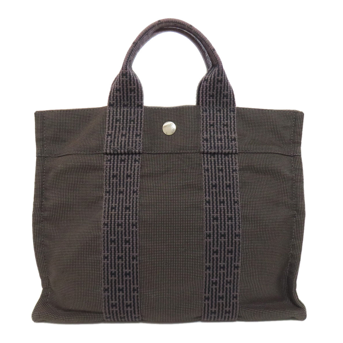 Hermes Handbag Her Linepm Canvas Gray Travel Bag