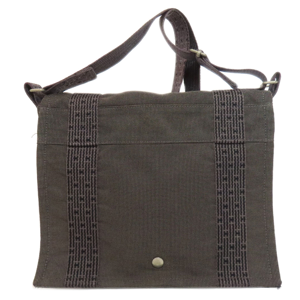 Hermes Shoulder Bag Her Line Bathas Pm Canvas Gray