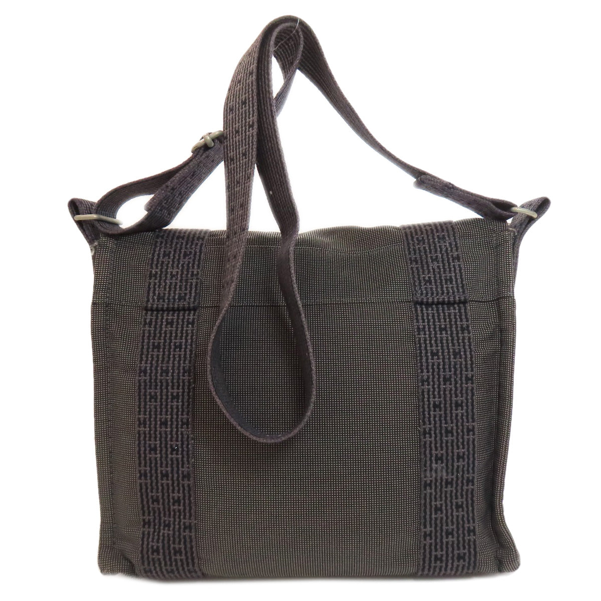Hermes Shoulder Bag Her Line Bathas Pm Canvas Gray