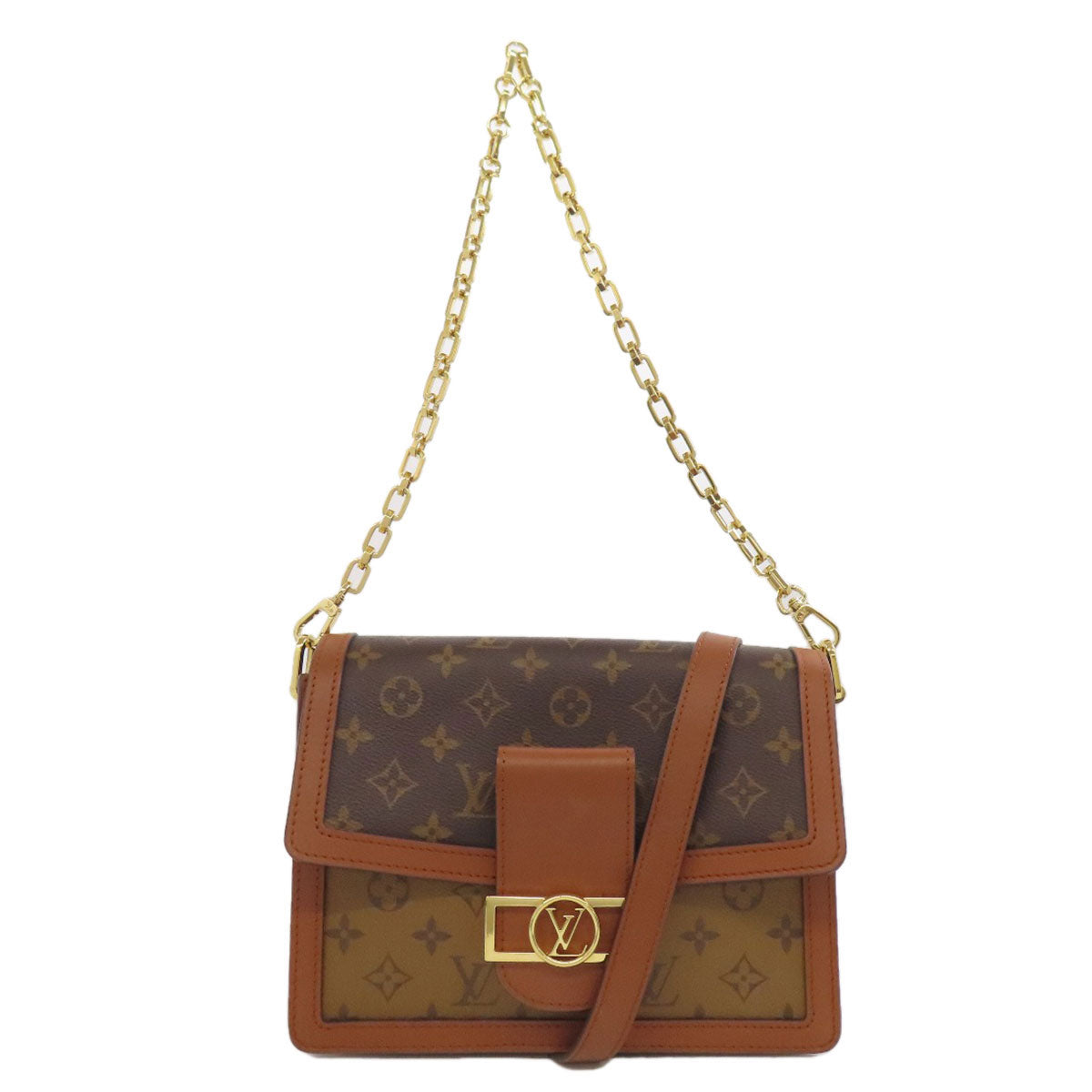 Louis Vuitton M44391 reverse Dauphine MM Monogram Brown Shoulder Bag