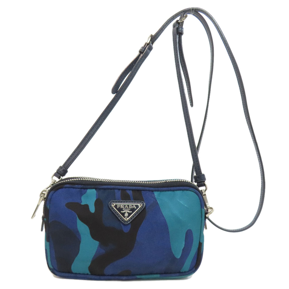 Shoulder Bag Camouflage Pattern Shoulder Women Nylon Blue