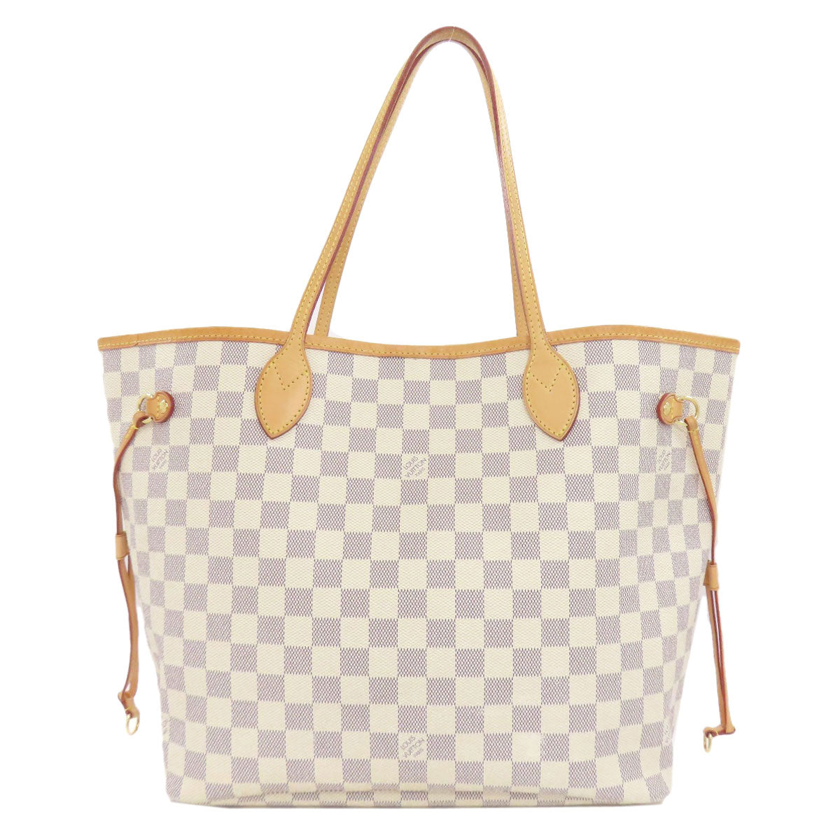 Louis Vuitton N51107 Damier Neverfull MM Old Canvas White Tote Bag