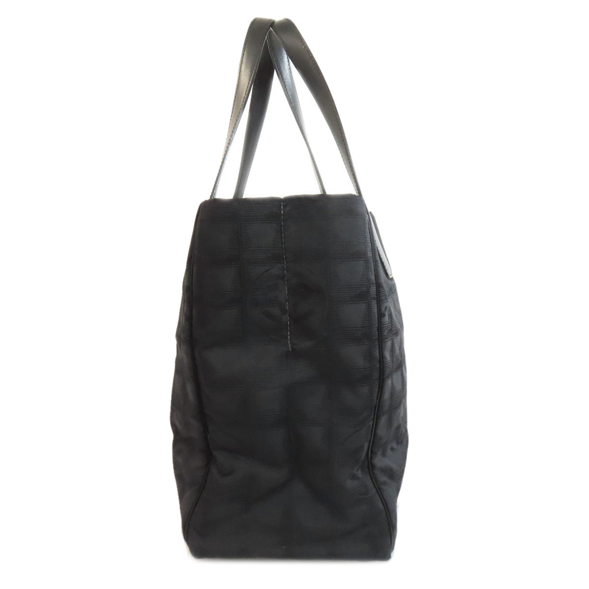 Chanel Nylon jacquard New Line Black MM Travel Bag 2