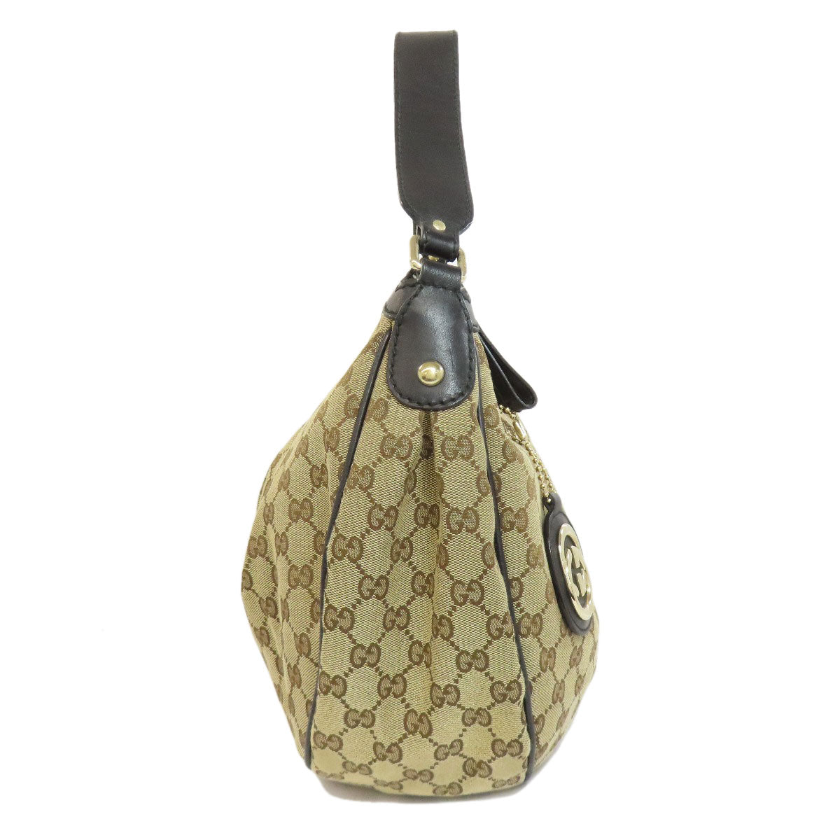 Gucci Sukey Canvas Brown Shoulder Bag