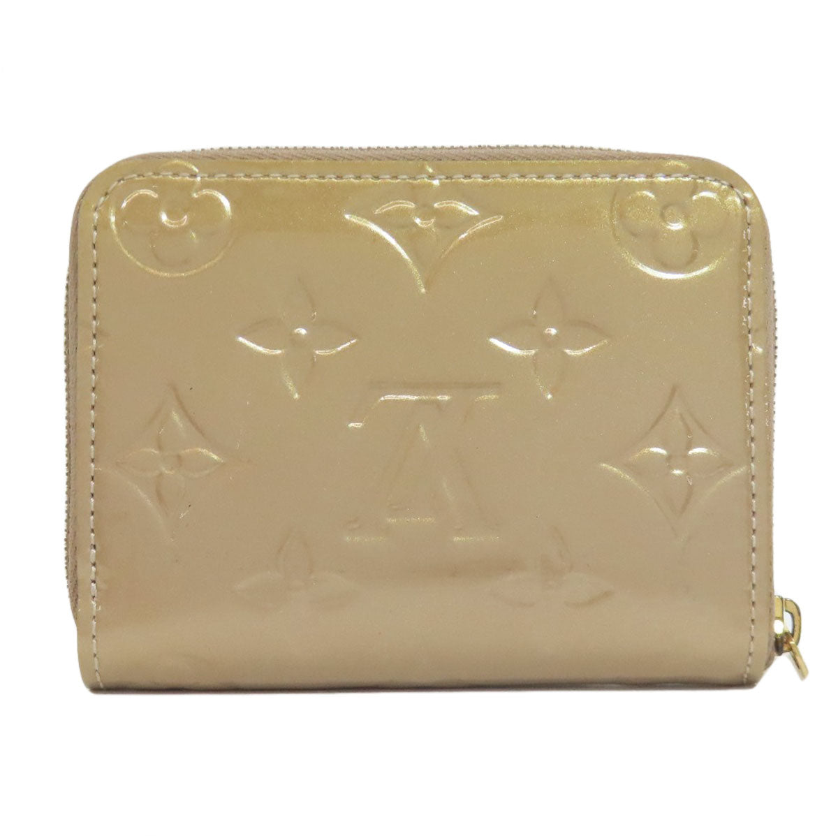 Louis Vuitton Coin M91762 Vernis Zippy coin Beige Pink Wallet Case