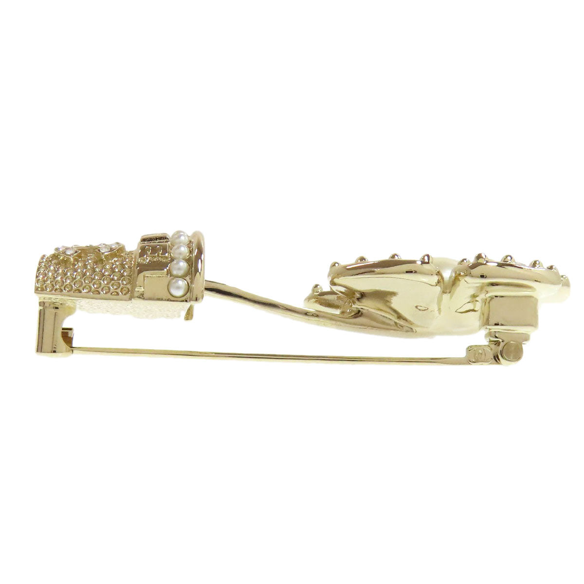 Chanel Brooch Gold Handbag 28