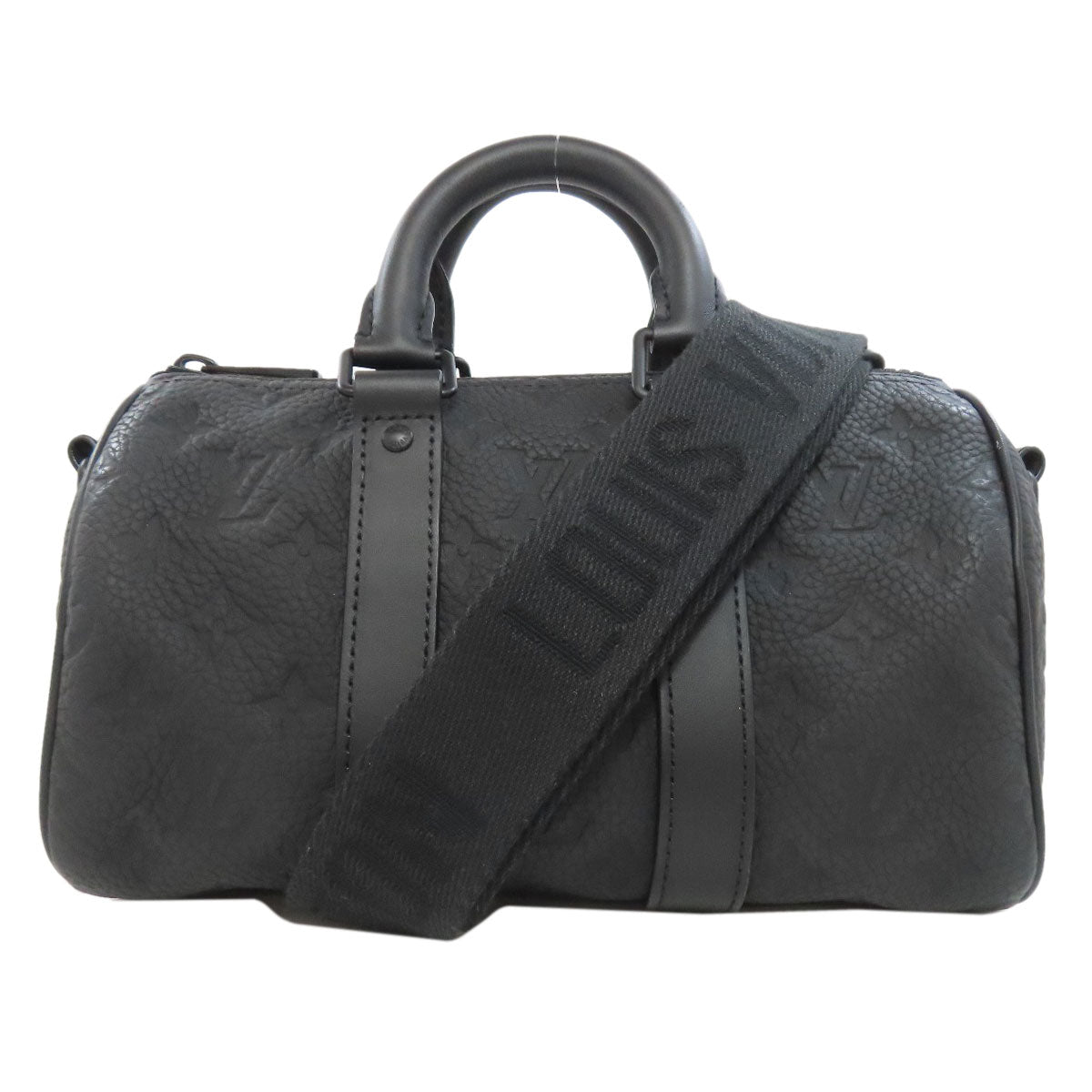 Louis Vuitton M20900 Taurillon Clemence Keepall ・bandouliere Leather Black Handbag