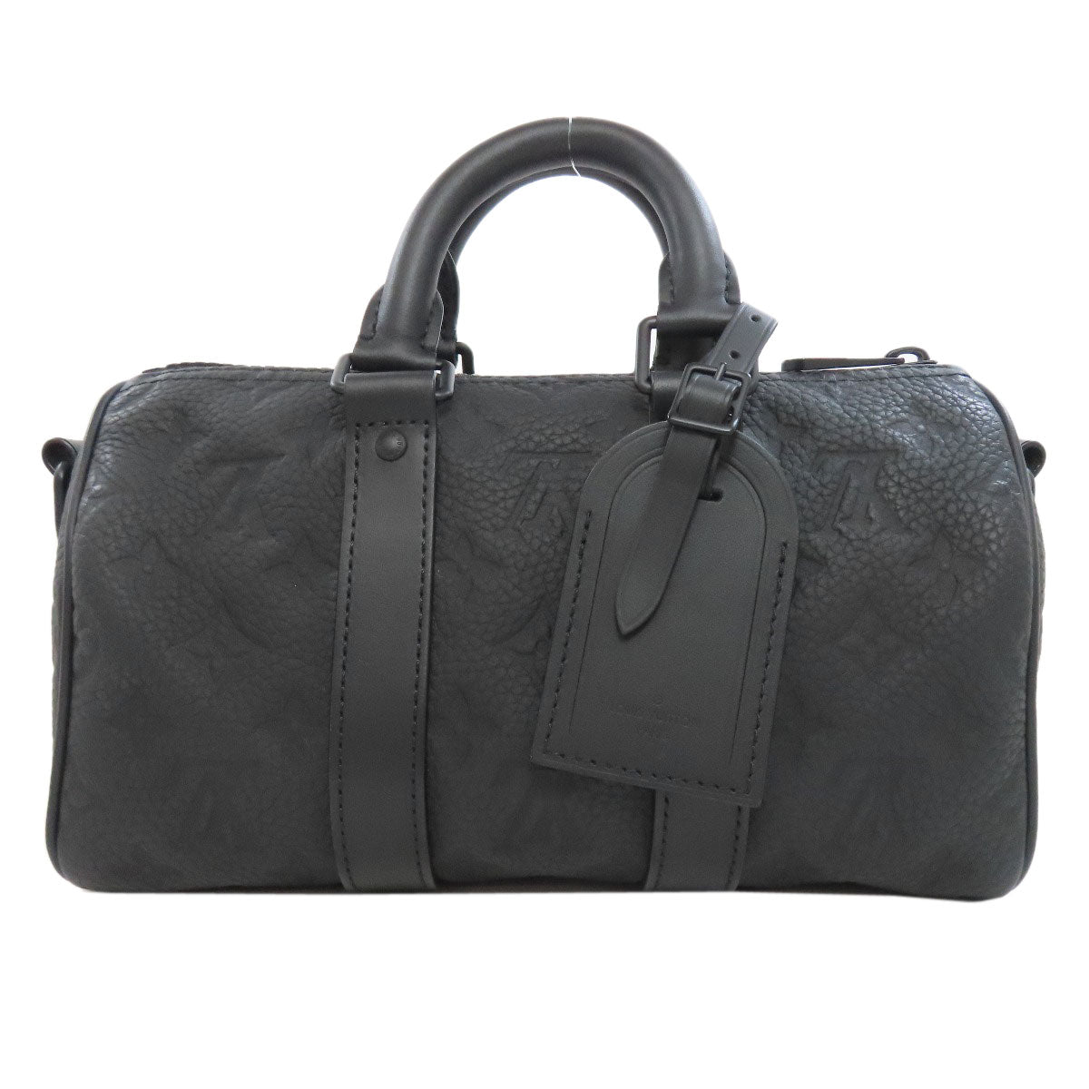 Louis Vuitton M20900 Taurillon Clemence Keepall ・bandouliere Leather Black Handbag