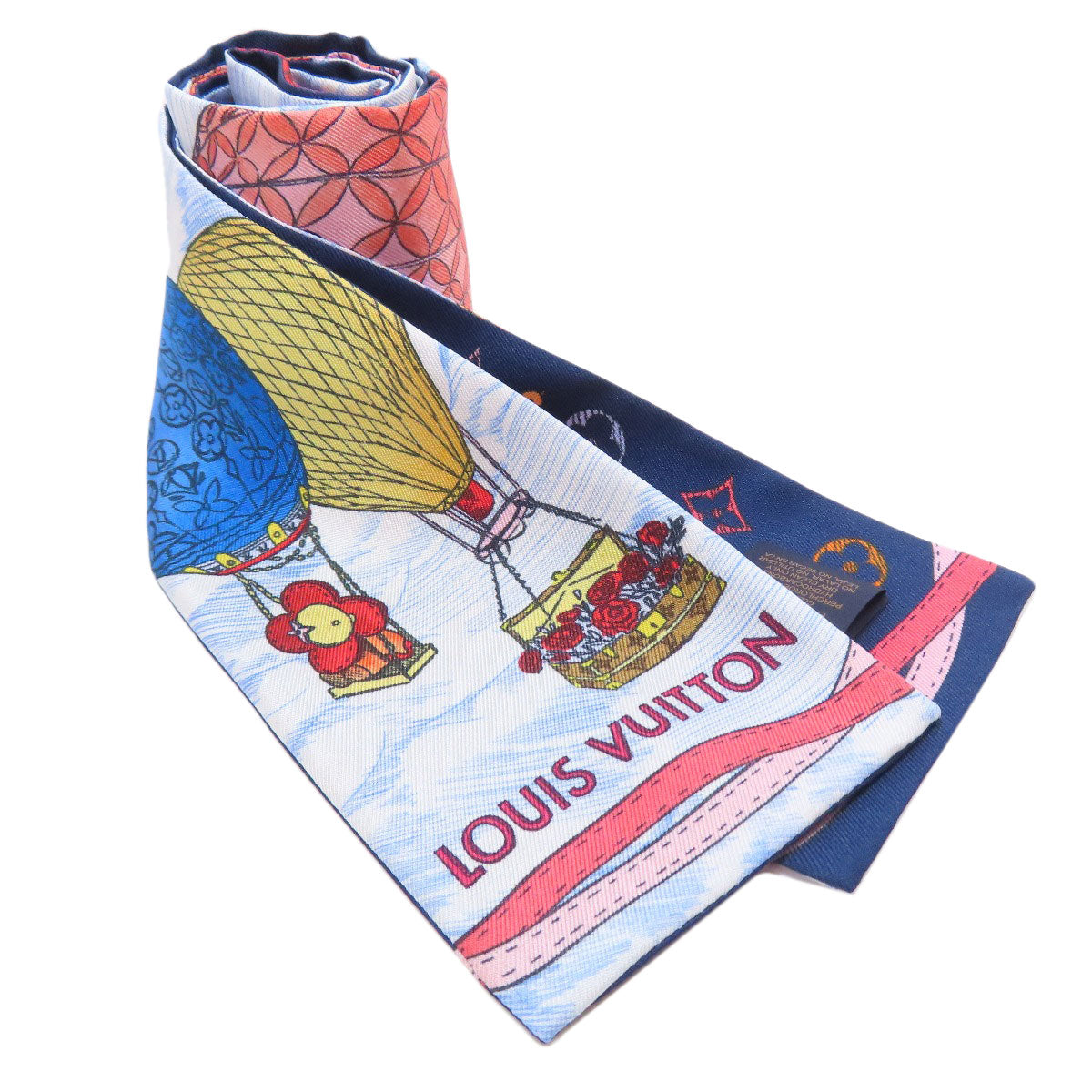 Louis Vuitton scarf M77681 silk Bando Navy