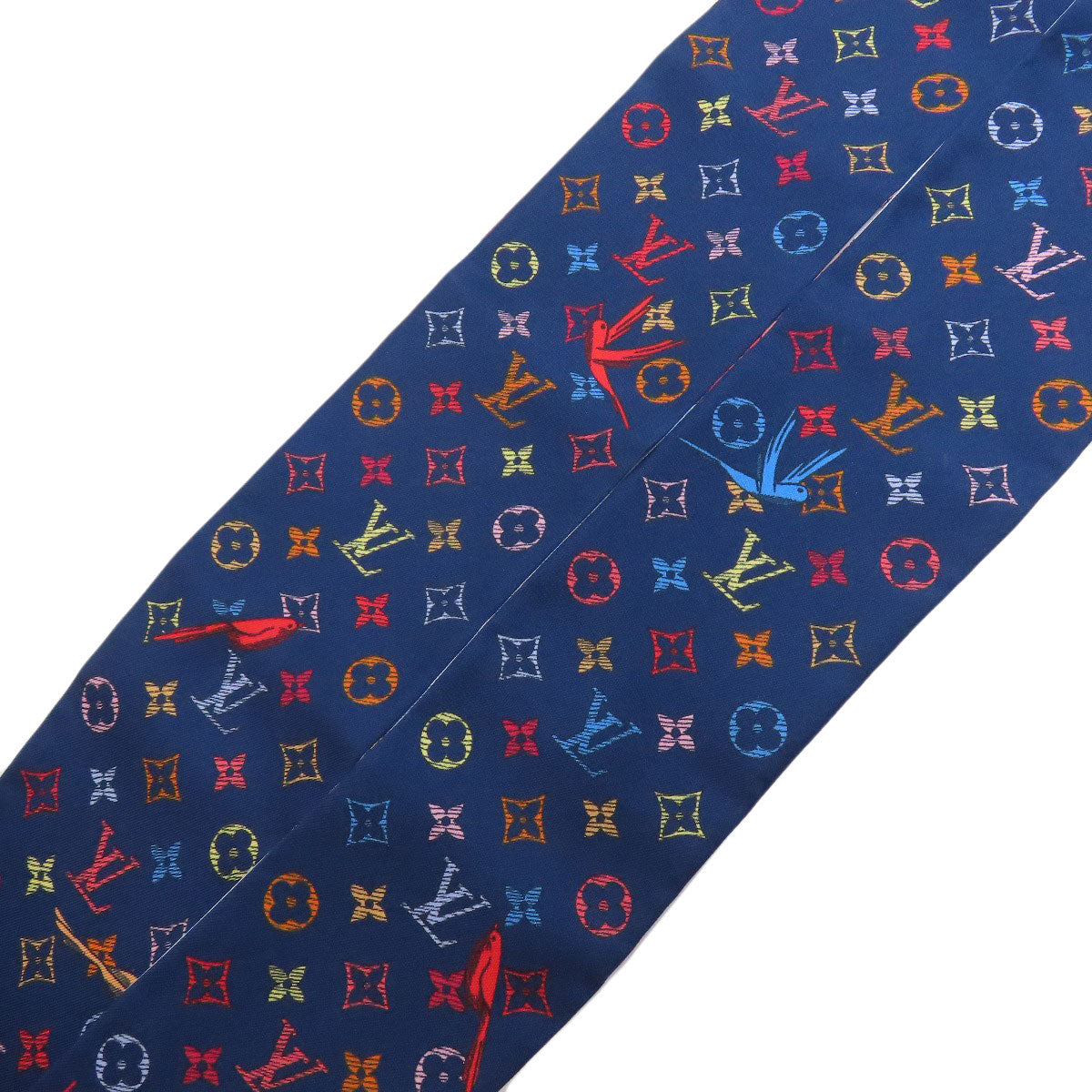 Louis Vuitton scarf M77681 silk Bando Navy