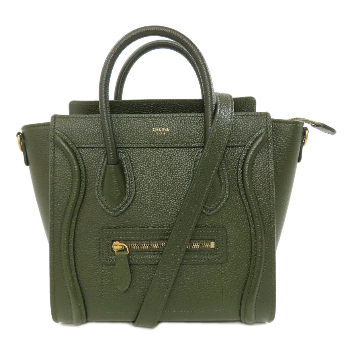 Calfskin Luggage Nano Way Green Travel Bag