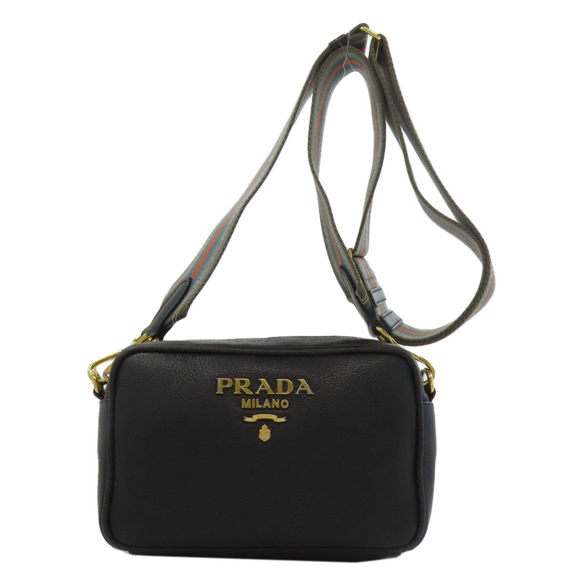 Shoulder Bag Calfskin Long Shoulder Black