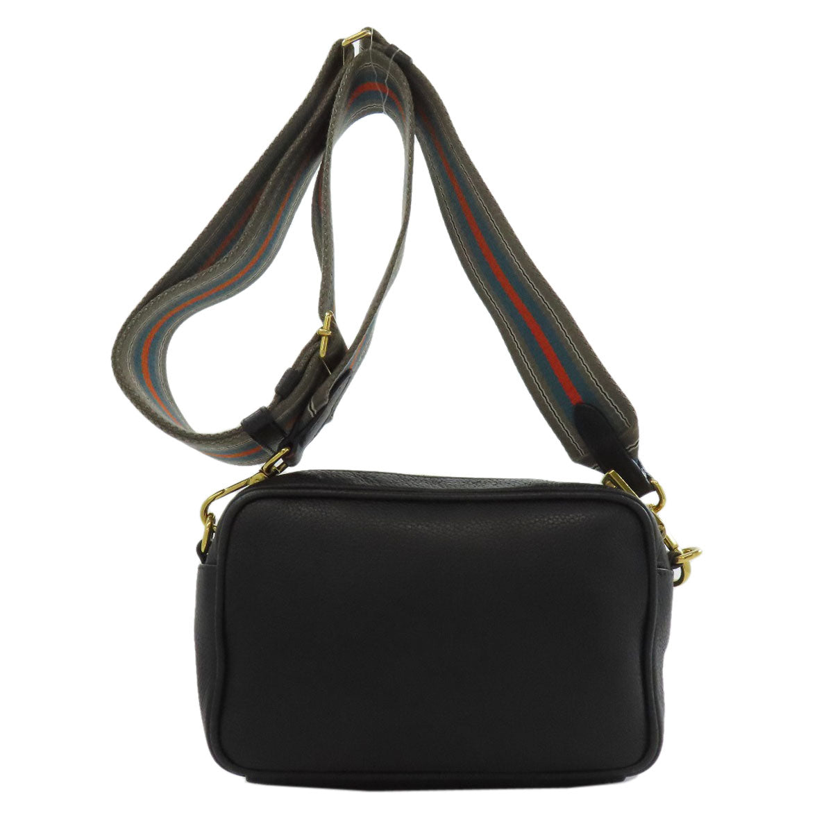 Shoulder Bag Calfskin Long Shoulder Black