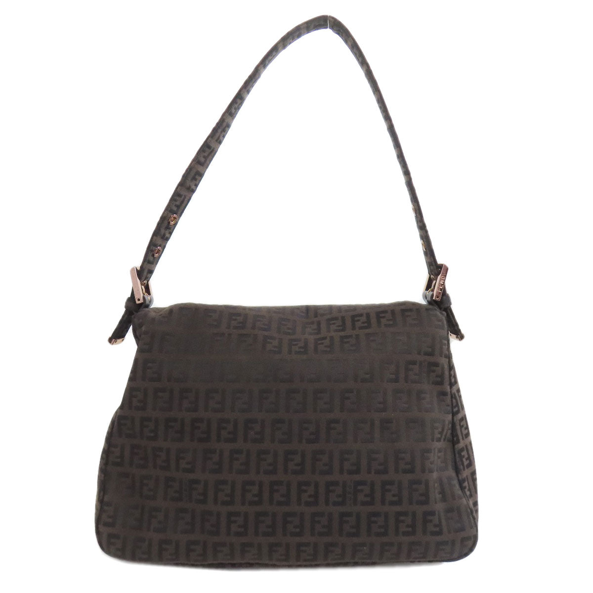 Fendi Handbag Zucca Pattern Canvas Brown Travel Bag