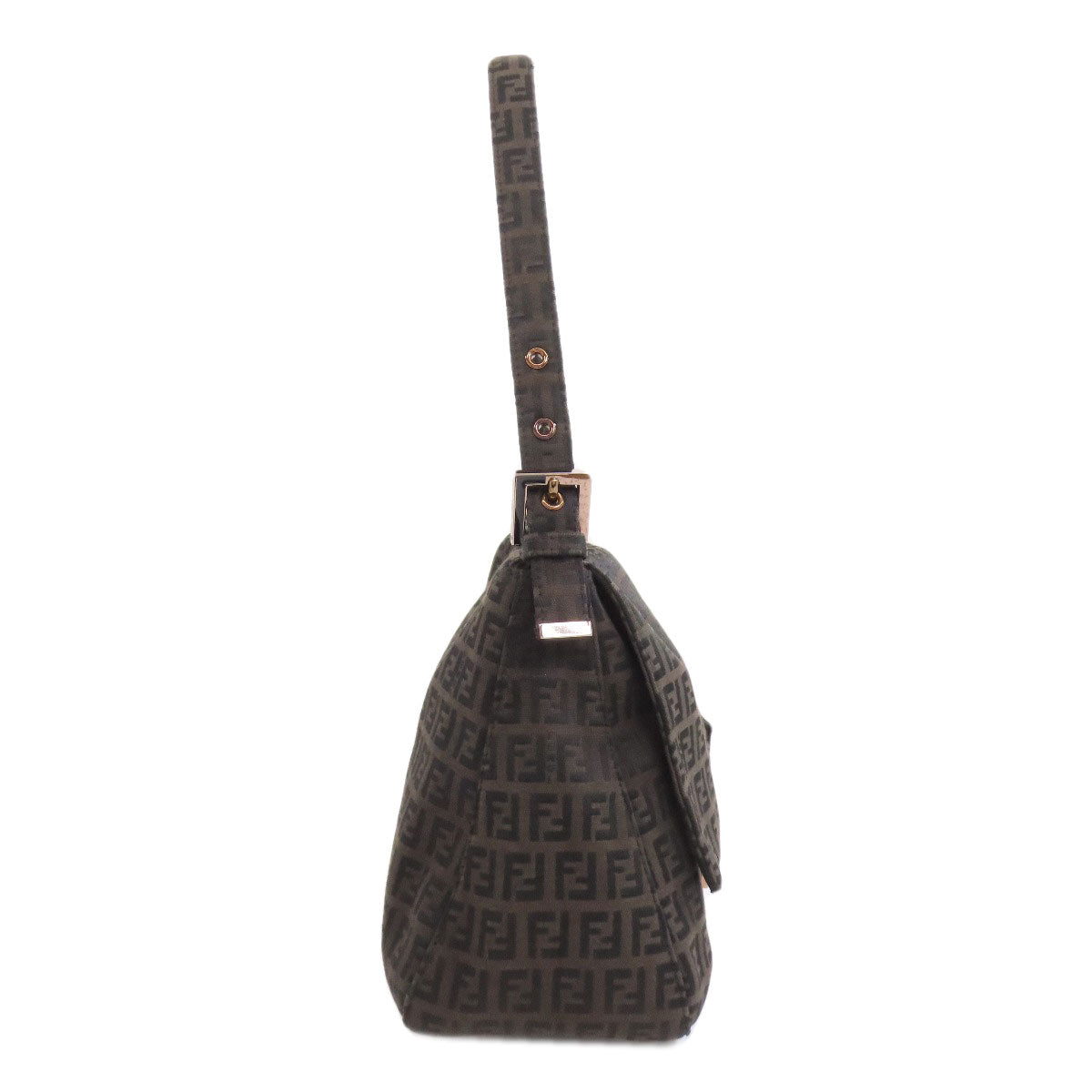 Fendi Handbag Zucca Pattern Canvas Brown Travel Bag