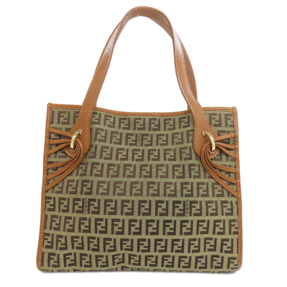 Fendi Handbag Zucca Pattern Canvas Brown Travel Bag 75611034