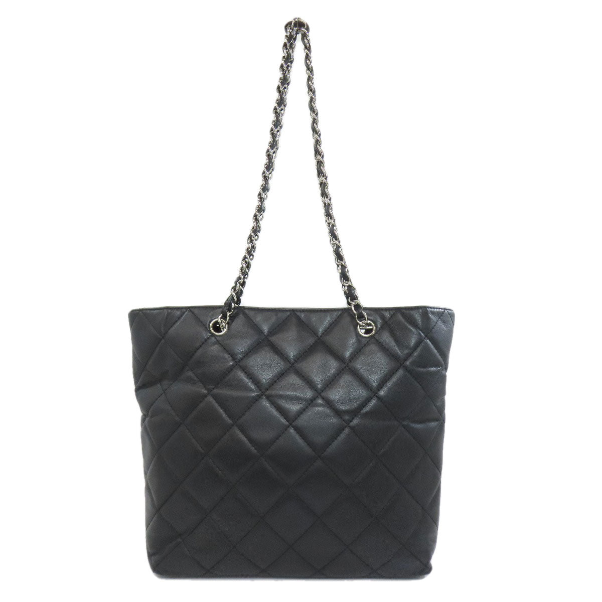 Chanel lambskin Matrasse COCO Mark Black Tote Bag