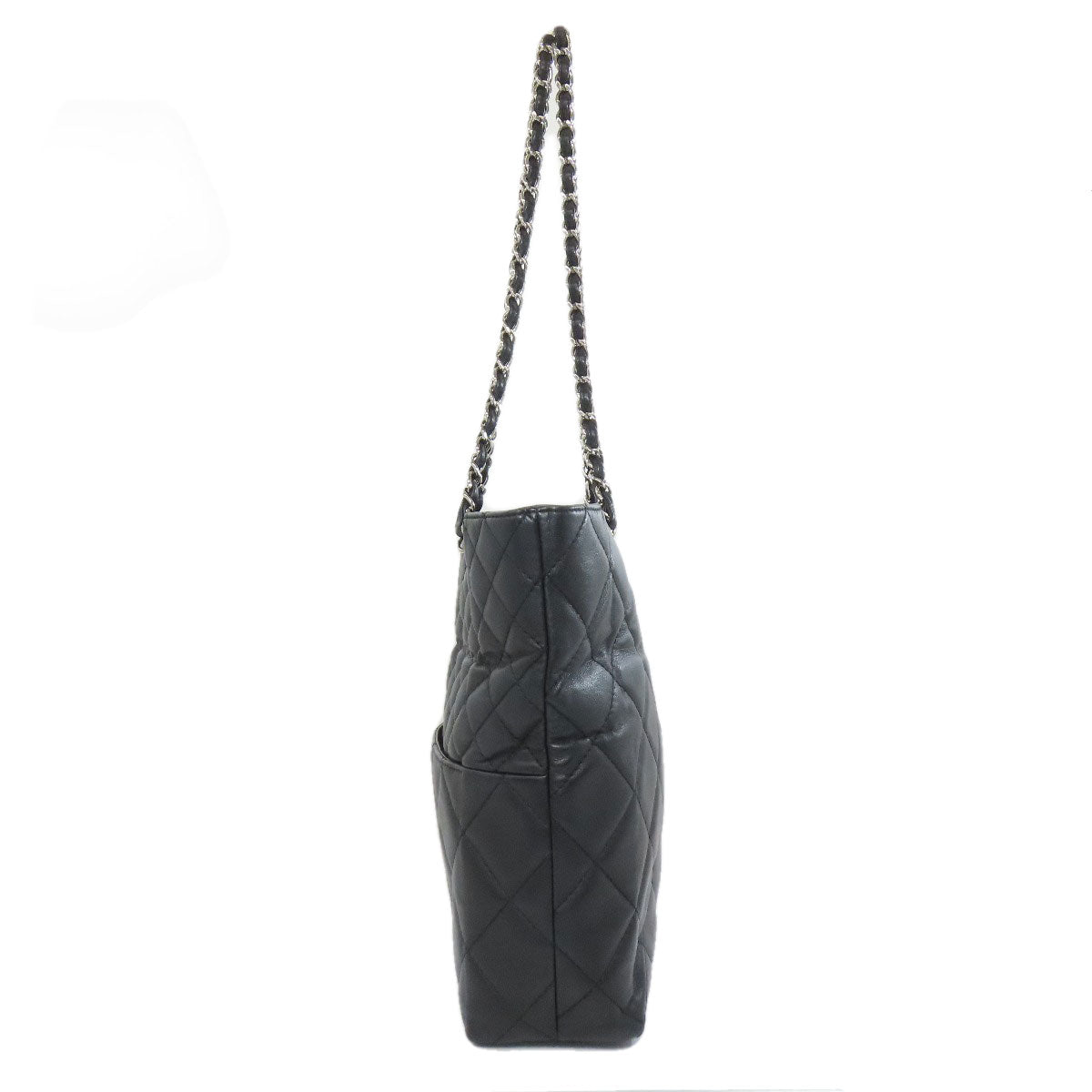 Chanel lambskin Matrasse COCO Mark Black Tote Bag