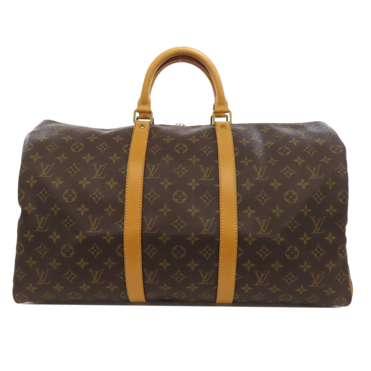 Louis Vuitton Boston Duffel M41416 Keepall 50 Monogram Canvas Brown Travel Bag