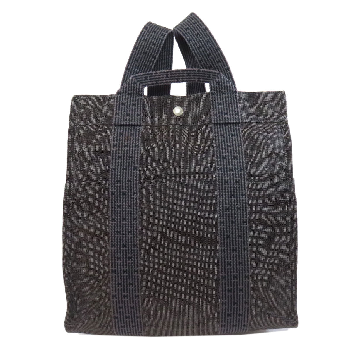 Hermes Backpack Her Line Ad Mm Canvas Gray 75614020