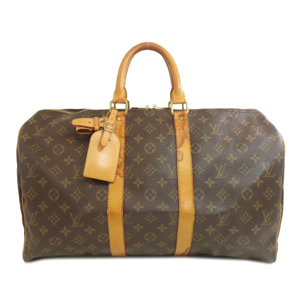 Louis Vuitton Boston Duffel M41428 Keepall 45 Monogram Canvas Brown Travel Bag 11