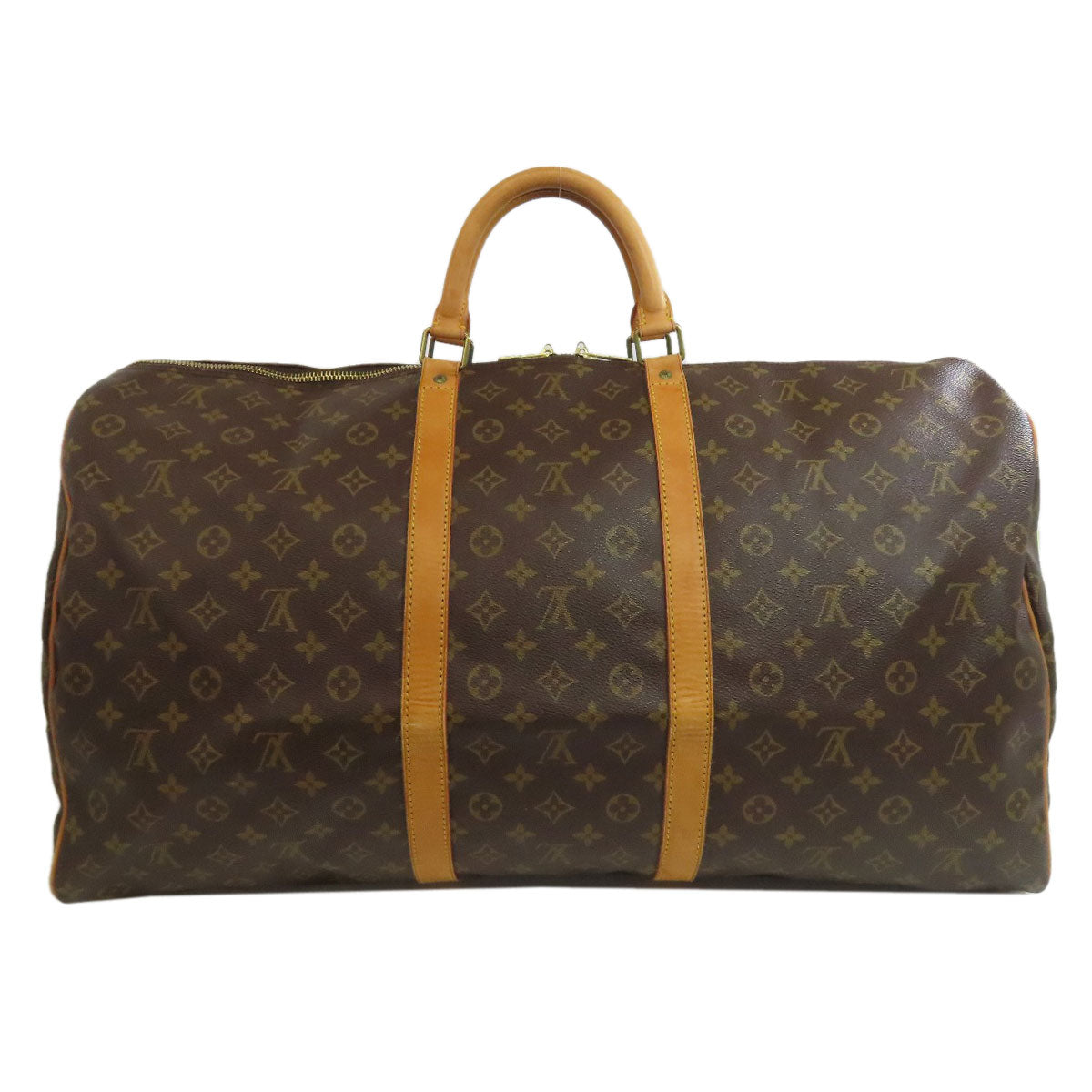 Louis Vuitton Boston Duffel M41422 Keepall 60 Monogram Canvas Brown Travel Bag 10
