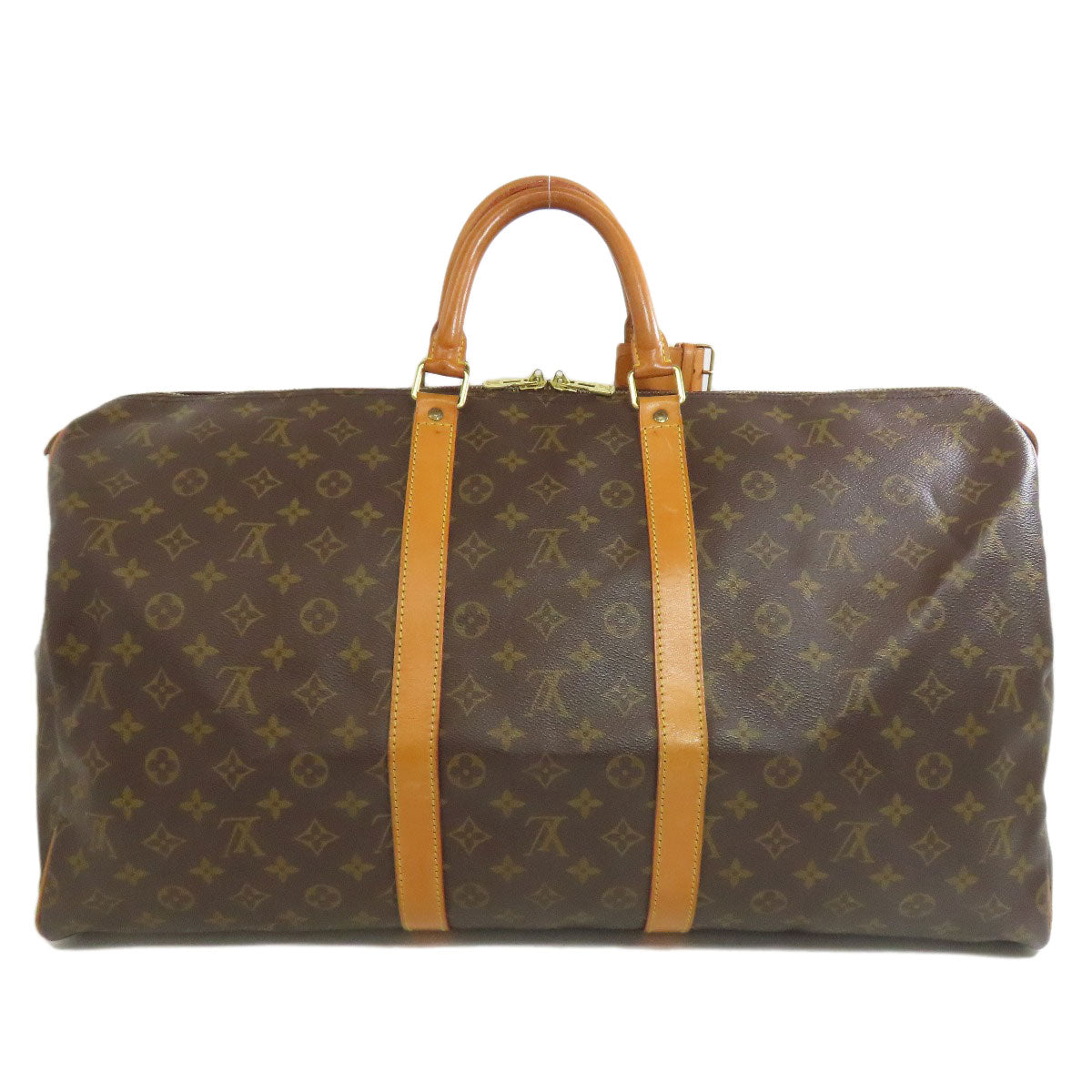 Louis Vuitton Boston Duffel M41424 Keepall 55 Monogram Canvas Brown Travel Bag 10