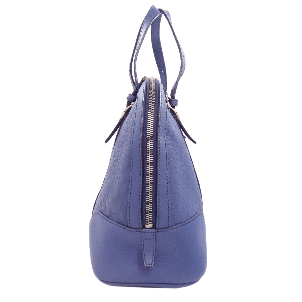 Gucci GG Signature Microsima 2WAY Leather Blue Handbag
