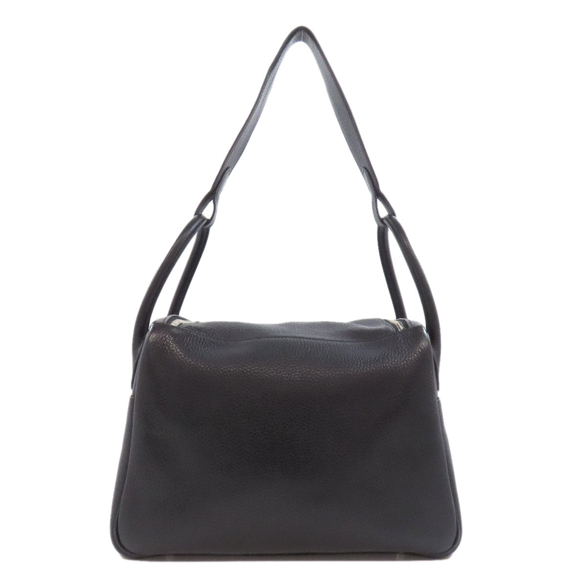 Taurillon Clemence Lindy Metal Women Black Silver Travel Bag